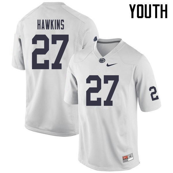 NCAA Nike Youth Penn State Nittany Lions Aeneas Hawkins #27 College Football Authentic White Stitched Jersey ZOJ4498QJ